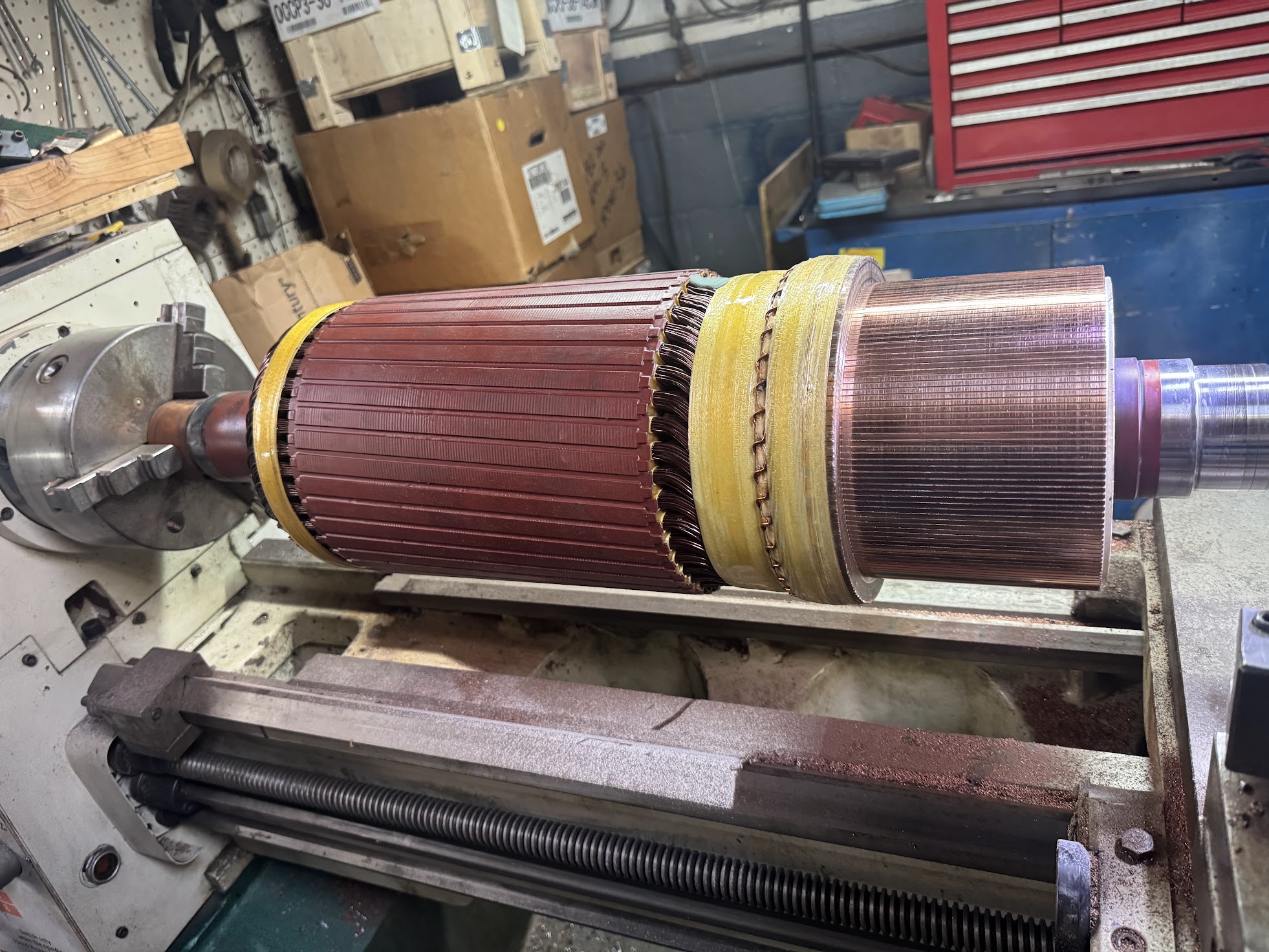 Aanco Electric Motor Repair technician working on industrial motor in Brooklyn NY