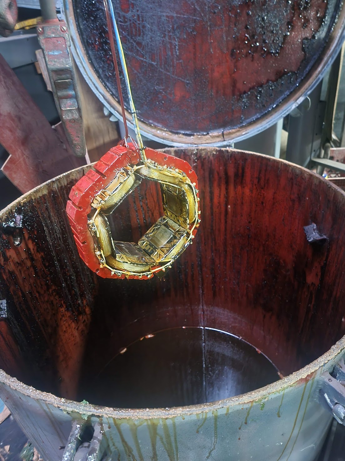 Exciter dipping in varnish