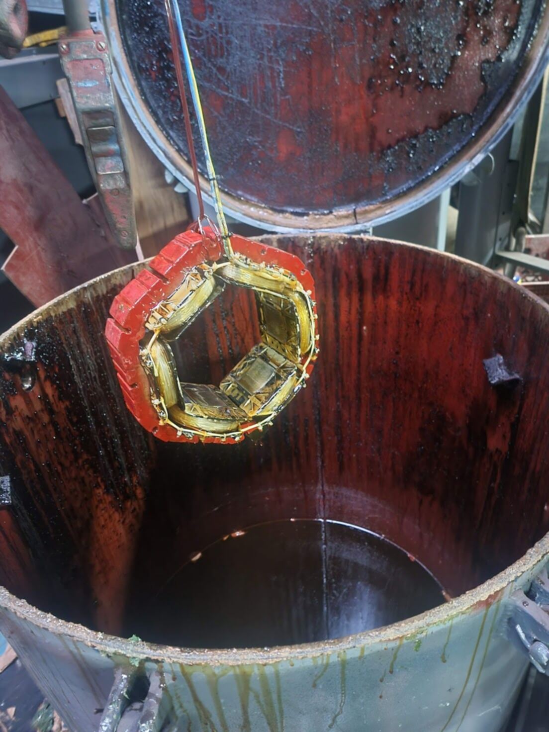 Exciter dipping in varnish